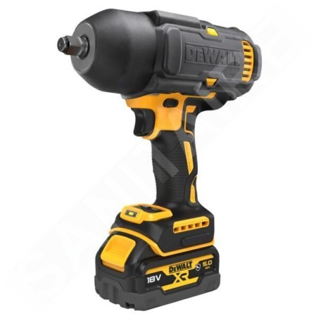 DeWALT Outillage - Clé à chocs AKU 18V, 2x batterie 5,0 Ah XR, housse en caoutchouc, chargeur DCF900P2G
