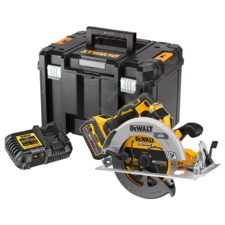 DeWALT Outillage - Scie circulaire AKU 18V, 2x 6.0 Ah FLEXVOLT, chargeur DCS573T1