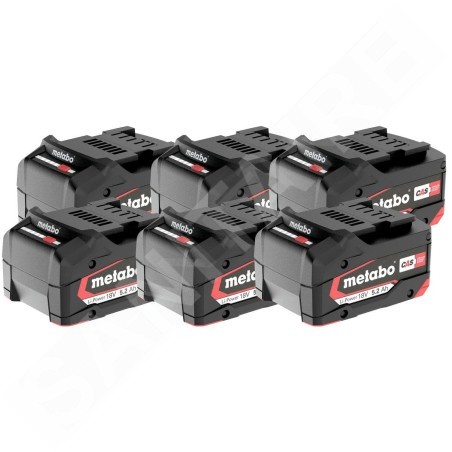 Metabo Accessoires - Batterie Li-Power 18 V 5,2 Ah, 6 pièces 625152000