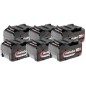Metabo Accessoires - Batterie Li-Power 18 V 5,2 Ah, 6 pièces 625152000