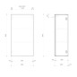 Sapho Espace - Armoire 500x940x320 mm, 1 porte gauche/droite, blanc mat ESC850-3131