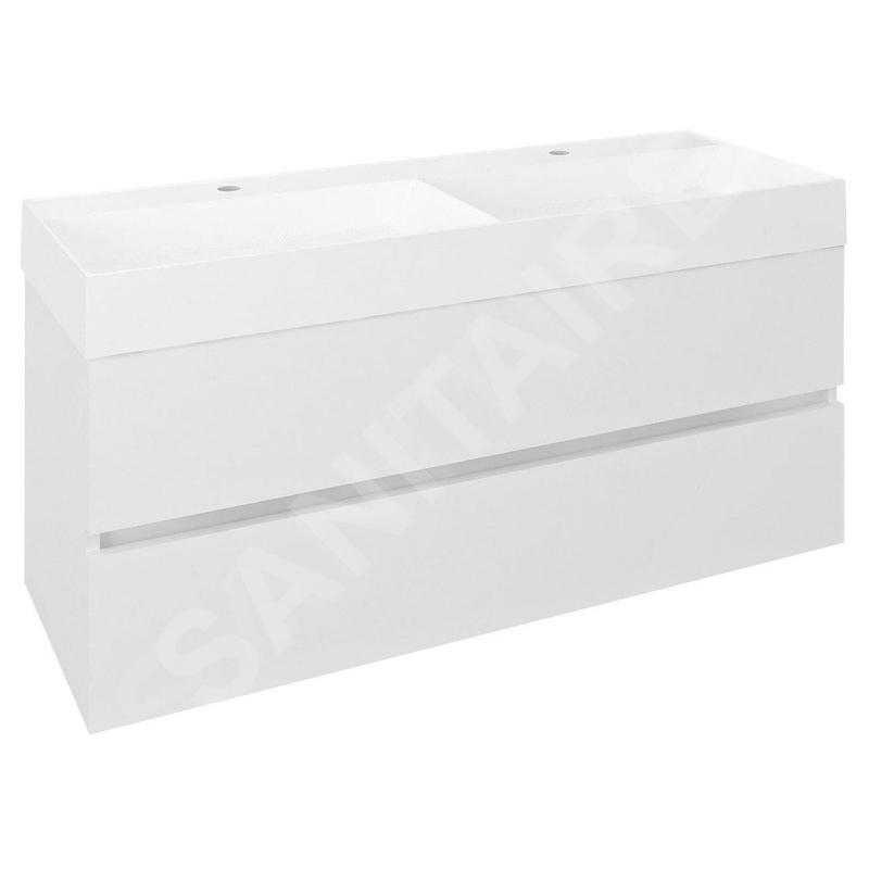 Sapho Odetta - Meuble-vasque, 1180x500x435 mm, blanc brillant DT120-3030 Sapho Odetta - Meuble-vasque, 1180x500x435 mm, blanc brillant DT120-3030