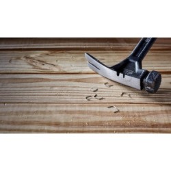 DeWALT Outillage - Marteau de charpentier 624 g, panne droite, tête quadrillée DWHT51005-0