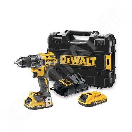 DeWALT Outillage - Perceuse-visseuse compacte XR 18V, 2 batteries 2Ah DCD791D2