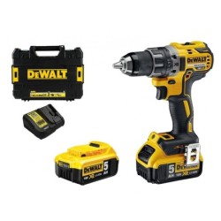 DeWALT Outillage - Perceuse-visseuse compacte sans fil 18V, 2 batteries 5Ah XR DCD791P2