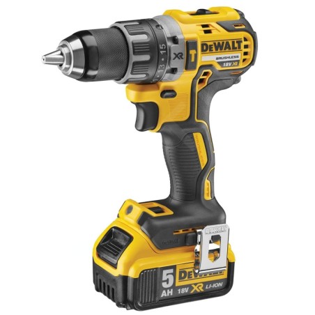 DeWALT Outillage - Perceuse-visseuse compacte sans fil 18V, 2 batteries 5Ah XR DCD791P2