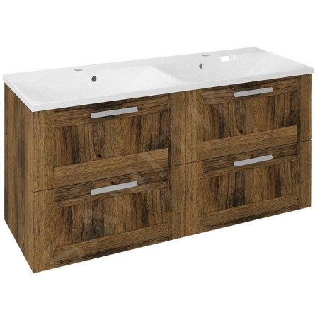 Sapho Amia - Meuble double évier 1195x600x450 mm, chêne Collingwood AM120-1919