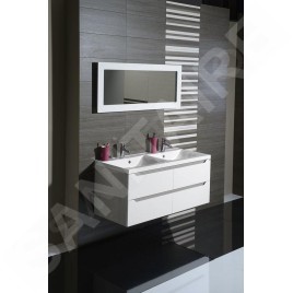 Sapho Wave - Meuble double-lavabo 1200x500x480 mm, blanc WA120-3030