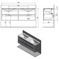 Sapho Wave - Meuble double-lavabo 1500x500x480 mm, blanc WA150-3030 Sapho Wave - Meuble double-lavabo 1500x500x480 mm, blanc WA150-3030