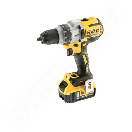 DeWALT Outillage - Perceuse-visseuse sans fil 18V, 2 batteries Li-Ion de 5,0 Ah, chargeur DCD991P2