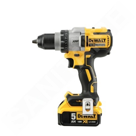 DeWALT Outillage - Perceuse-visseuse sans fil 18V, 2 batteries Li-Ion de 5,0 Ah, chargeur DCD991P2