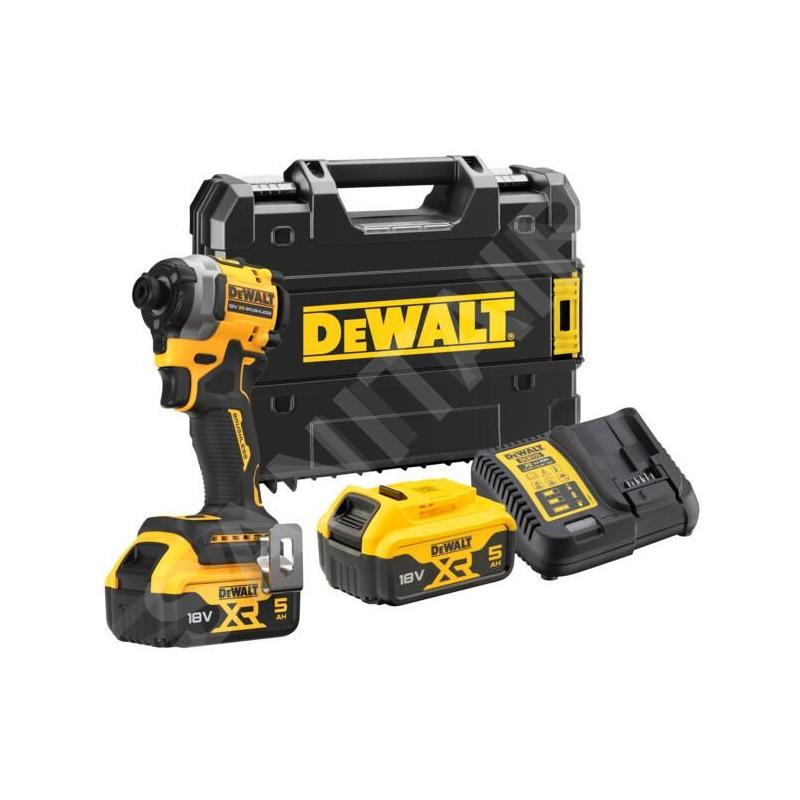 DeWALT Outillage - Clé à chocs AKU 18V, 2x batterie 5,0 Ah XR, chargeur DCF850P2T