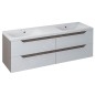 Sapho Wave - Meuble double-lavabo 1500x500x480 mm, blanc/mali wenge WA150-3021 Sapho Wave - Meuble double-lavabo 1500x500x480 mm, blanc/mali wenge WA150-3021