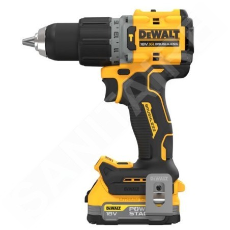 DeWALT Outillage - Perceuse AKU 18V à percussion, 1x batterie 1,7 Ah POWERSTACK, chargeur DCD805E1T