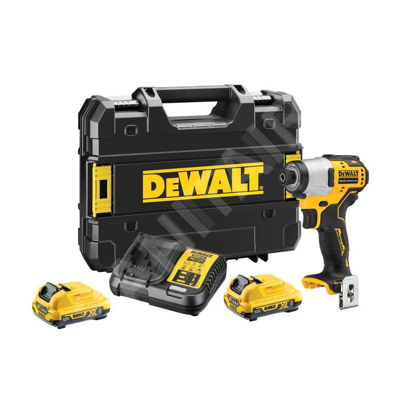 DeWALT Outillage - Clé à chocs sans fil 12V, 2 batteries 2.0 Ah XR, chargeur DCF801D2