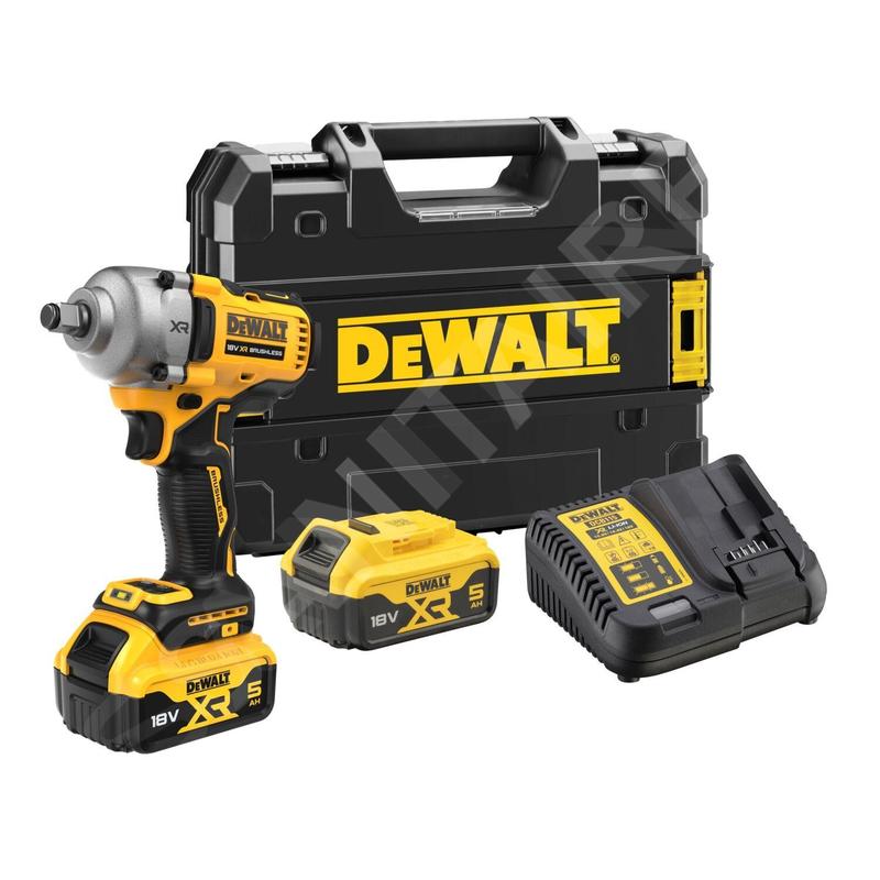 DeWALT Outillage - Clé à chocs sans fil 18V, 2 batteries 5.0 Ah XR, chargeur DCF891P2T
