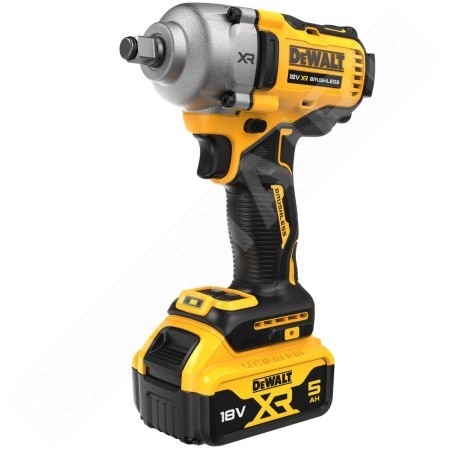 DeWALT Outillage - Clé à chocs sans fil 18V, 2 batteries 5.0 Ah XR, chargeur DCF891P2T