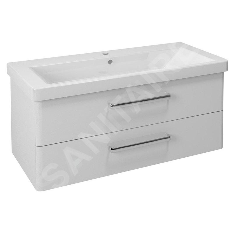 Sapho Theia - Meuble lavabo 1014x432x442 mm, 2 tiroirs, blanc TH105-3030 Sapho Theia - Meuble lavabo 1014x432x442 mm, 2 tiroirs, blanc TH105-3030