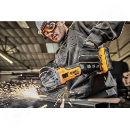 DeWALT Outillage - Meuleuse d'angle sans fil 18V 125 mm, 2 batteries 5,0 Ah, POWERSTACK, chargeur DCG405H2T
