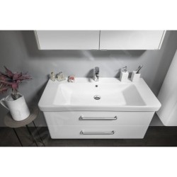Sapho Theia - Meuble lavabo 1014x432x442 mm, 2 tiroirs, blanc TH105-3030