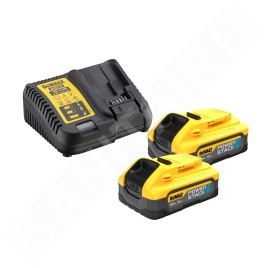 DeWALT Outillage - Set perceuse à percussion et clé à choc sans fil 18V,  2 batteries 5,0 Ah POWERSTACK, chargeur DCK2050H2T