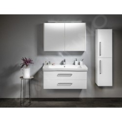 Sapho Theia - Meuble lavabo 1014x432x442 mm, 2 tiroirs, blanc TH105-3030