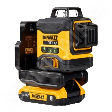 DeWALT Outillage - Laser croix verte 18V sans fil, 1 batterie 2.0 Ah XR, chargeur DCLE34031D1