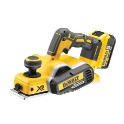 DeWALT Outillage - Rabot AKU 18V 82 mm, 2x batterie 5,0 Ah XR, chargeur DCP580P2