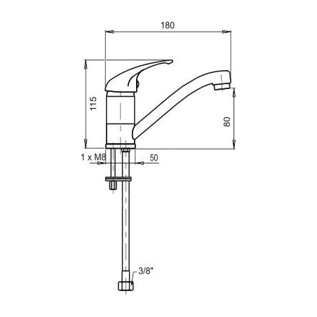 Novaservis Metalia 55 - Mitigeur de lavabo sans vidage, chrome 55096,0