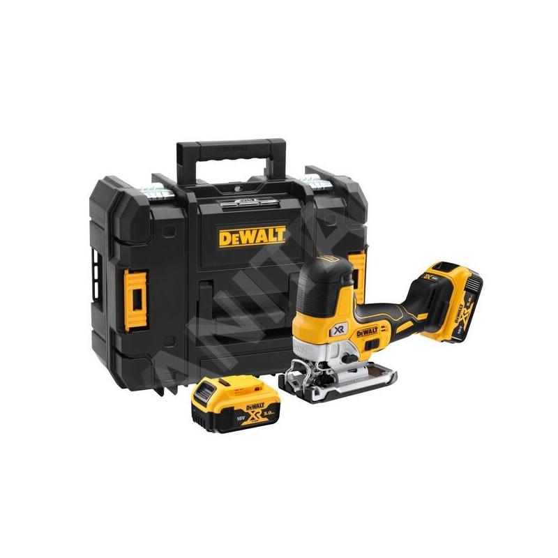 DeWALT Outillage - Scie sauteuse 18V AKU, 2x batterie 5.0 Ah XR, chargeur DCS335P2 DeWALT Outillage - Scie sauteuse 18V AKU, 2x batterie 5.0 Ah XR, chargeur DCS335P2