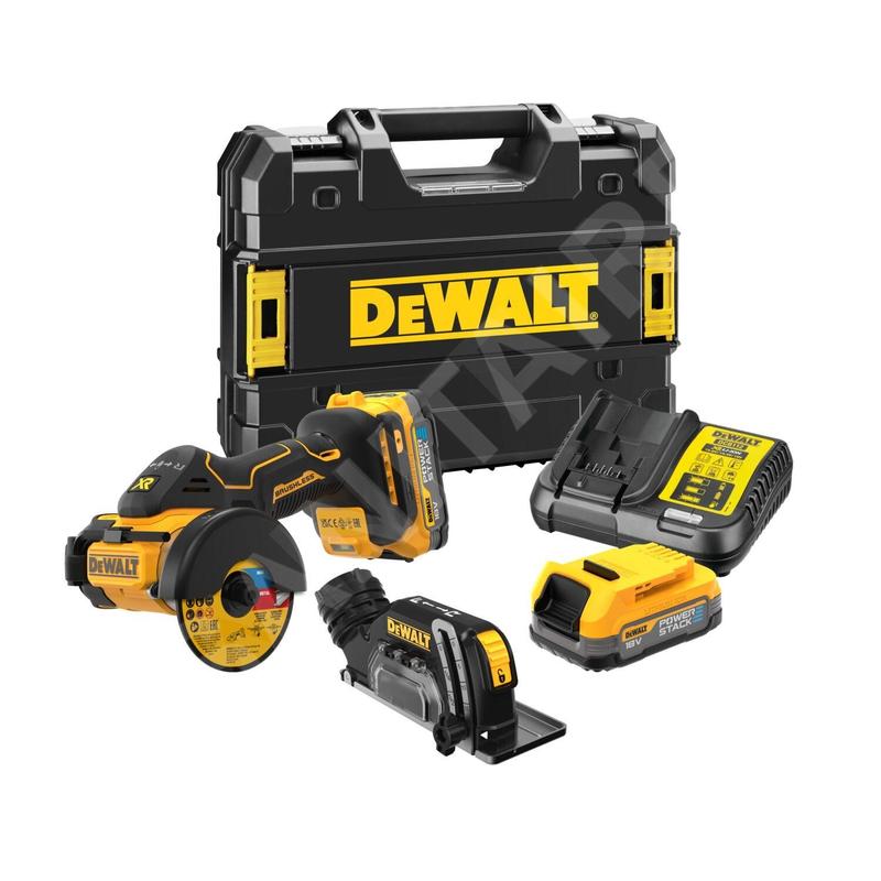 DeWALT Outillage - Meuleuse universelle sans fil 18V, 2 batteries 1.7 Ah POWERSTACK, chargeur DCS438E2T