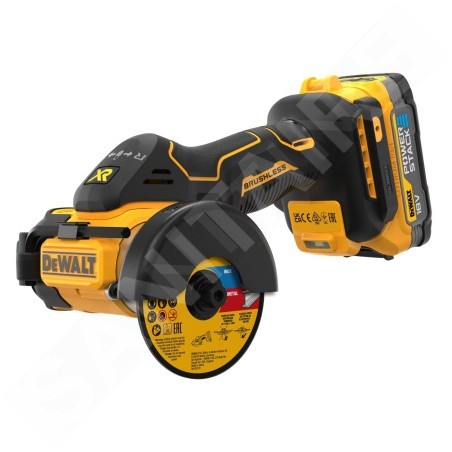 DeWALT Outillage - Meuleuse universelle sans fil 18V, 2 batteries 1.7 Ah POWERSTACK, chargeur DCS438E2T