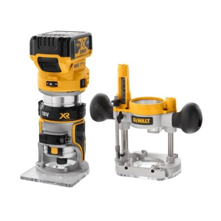 DeWALT Outillage - Fraiseuse combinée AKU 18V 8 mm, 2x batterie 5,0 Ah XR, chargeur DCW604P2