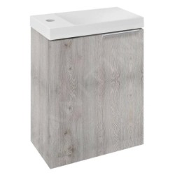 Sapho Latus - Meuble-vasque 394x500x220 mm, 1 porte, chêne Mocca LT110-1212