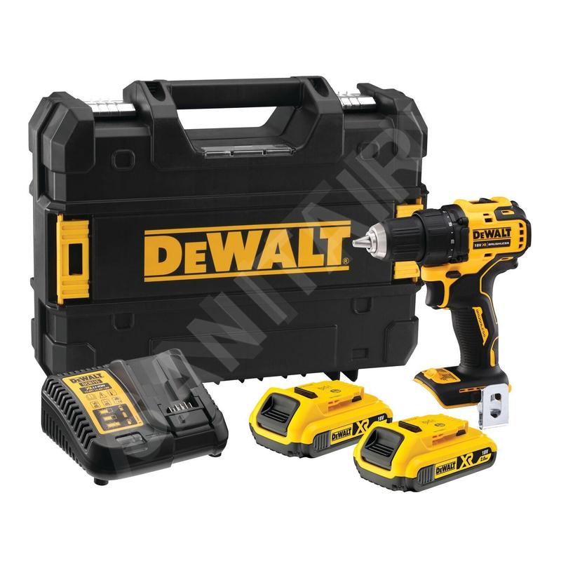 DeWALT Outillage - Perceuse-visseuse sans fil 18V, 2 batteries Li-Ion de 2,0 Ah, chargeur DCD708D2T DeWALT Outillage - Perceuse-visseuse sans fil 18V, 2 batteries Li-Ion de 2,0 Ah, chargeur DCD708D2T