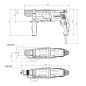Metabo Outillage - Marteau combiné 850 W, avec mandrin interchangeable 600663500