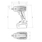 Metabo Outillage - Clé à chocs sans fil 18V, 2x batteries 4.0 Ah LiHD, chargeur 602205800
