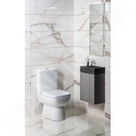 Sapho Latus - Meuble-vasque 394x500x220 mm, 1 porte (gauche/droite), chêne argenté LT110-1111