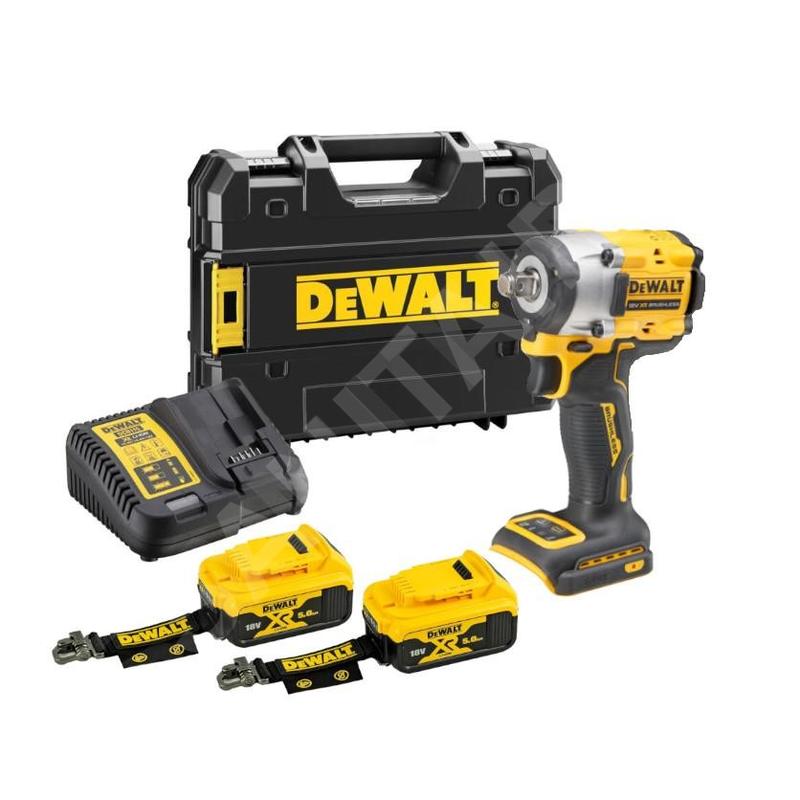 DeWALT Outillage - Clé à chocs AKU 18V, 2x batterie 5,0 Ah LANYARD READY, chargeur DCF921P2LRT DeWALT Outillage - Clé à chocs AKU 18V, 2x batterie 5,0 Ah LANYARD READY, chargeur DCF921P2LRT