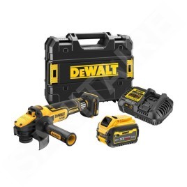 DeWALT Outillage - Meuleuse d'angle AKU 18V 125 mm, 1x batterie 6,0 Ah FLEXVOLT, chargeur DCG409VST1