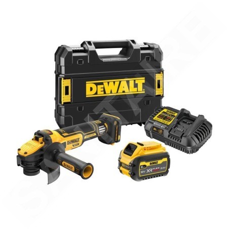 DeWALT Outillage - Meuleuse d'angle AKU 18V 125 mm, 1x batterie 6,0 Ah FLEXVOLT, chargeur DCG409VST1