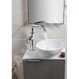 Sapho Latus - Meuble-vasque 394x500x220 mm, 1 porte (gauche/droite), chêne argenté LT110-1111