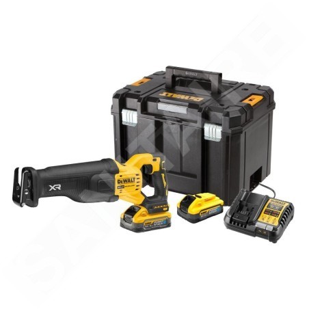 DeWALT Outillage - Scie sabre à batterie 18 V, 2 batteries 5,0 Ah DCS386H2T
