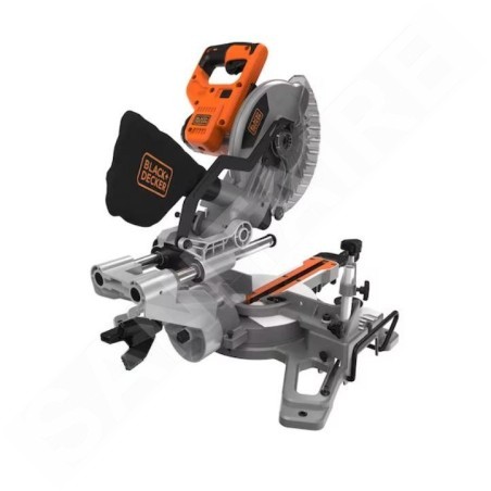 BLACK+DECKER Outillage - Scie à onglet radiale 1500 W BES701-QS