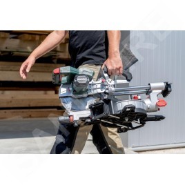 Metabo Outillage - 18V AKU Tronçonneuse et scie à onglets avec déplacement KGS 18 LTX BL 216, sans batterie 614216850