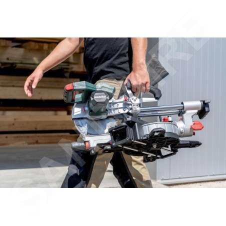 Metabo Outillage - 18V AKU Tronçonneuse et scie à onglets avec déplacement KGS 18 LTX BL 254, 1x batterie 4,0 Ah, chargeur