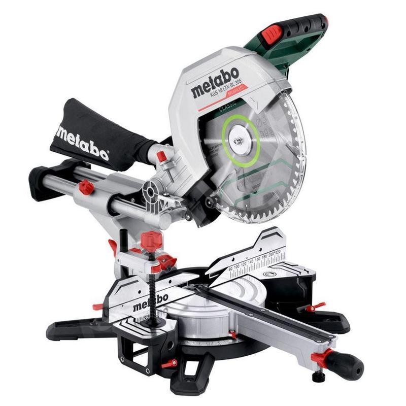 Metabo Outillage - 18V AKU Tronçonneuse et scie à onglets avec déplacement KGS 18 LTX BL 305, sans batterie 614305850 Metabo Outillage - 18V AKU Tronçonneuse et scie à onglets avec déplacement KGS 18 LTX BL 305, sans batterie 614305850