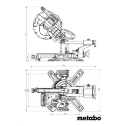 Metabo Outillage - 18V AKU Tronçonneuse et scie à onglets avec déplacement KGS 18 LTX BL 305, sans batterie 614305850