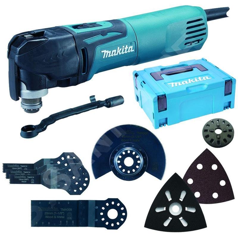 Makita Outillage - Ponceuse multi-fonction oscillante 320 W avec accessoires TM3010CX5J