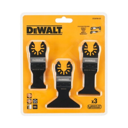 DeWALT Accessoires - Set d'accessoires 3 pièces pour ponceuses oscillantes multifonctions DT20760